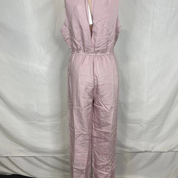 NEW NOLI THE SHOP Women’s Fernanda Linen Jumpsuit Pink Size XS - Picture 2 of 9